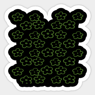 Green mini cutie flowers Sticker